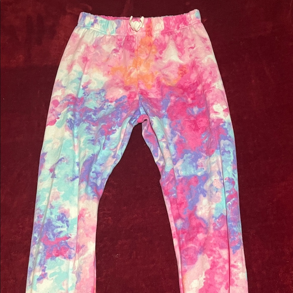 The Children's Place Pink and Blue Tie-Dye Leggings